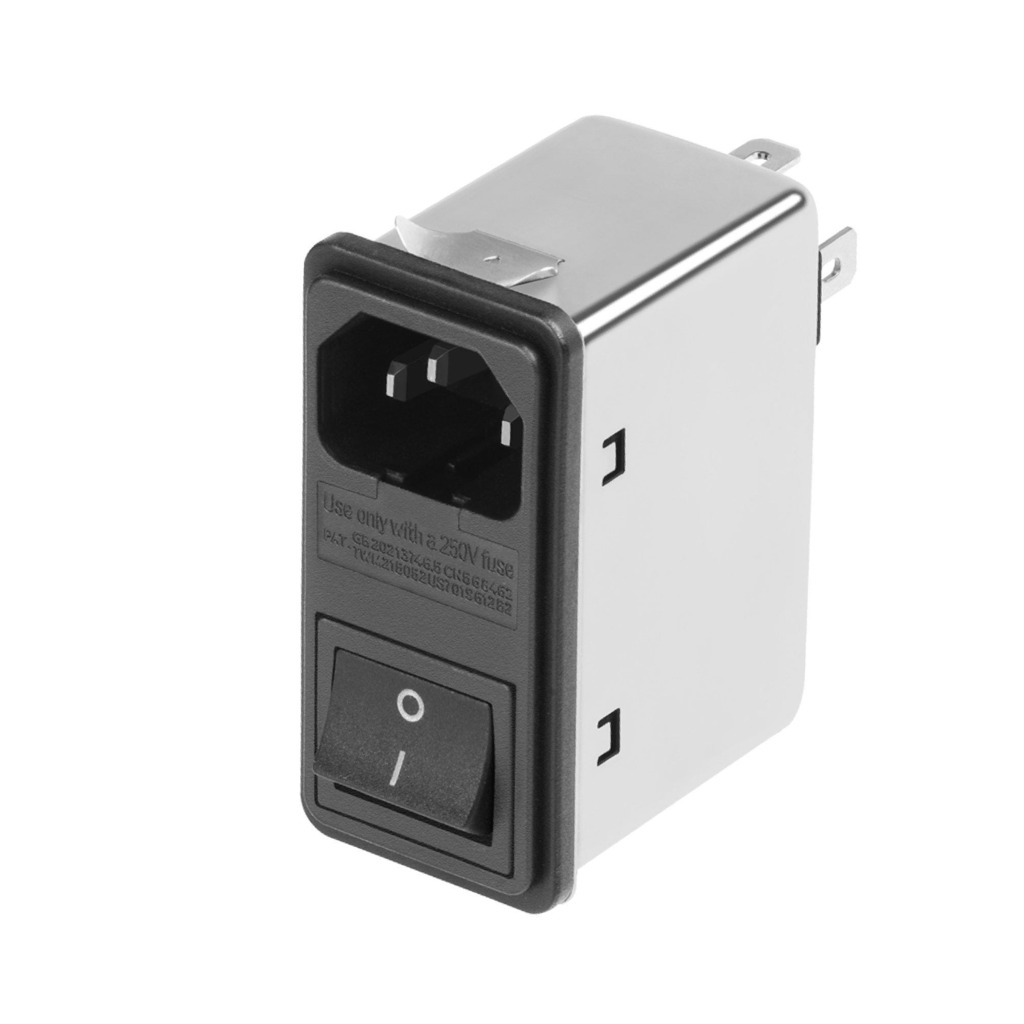 SS6シリーズ_C14（ヒューズホルダー&スイッチ付き・スナップインタイプ）